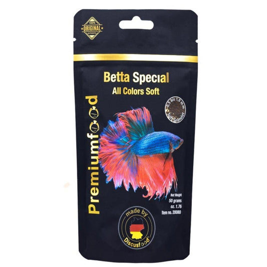 Discusfood - Betta Special All Colors Granulate 50g - Mangime Specifico per Pesci Combattenti