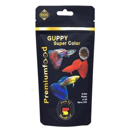 Discusfood - Guppy Super Color Granulate Soft 80g - Intensificante Colorazione Guppy