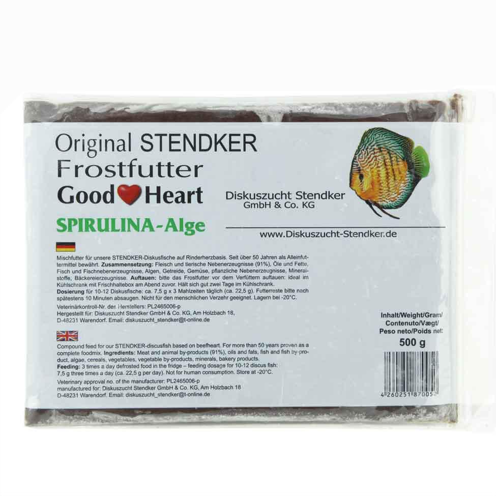 Stendker - Good Heart Spirulina stecca da 500g - Pastone congelato per discus